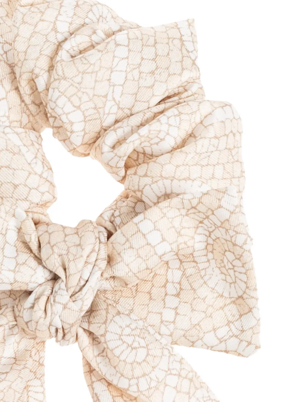 Versace Kids Scrunchie met mozaiekprint en strik Beige