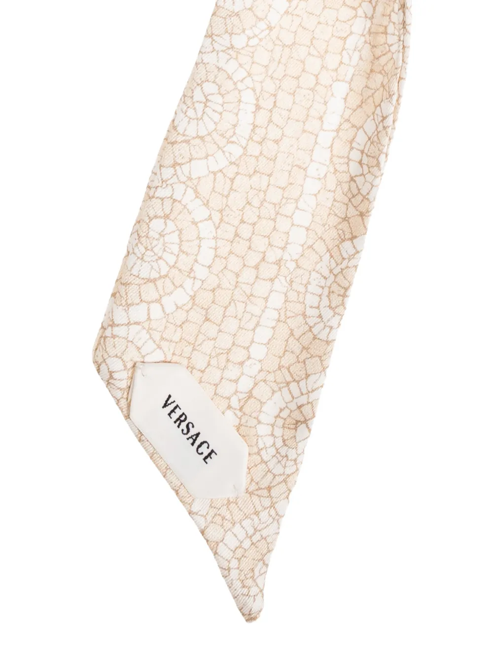 Versace Kids Scrunchie met mozaiekprint en strik Beige