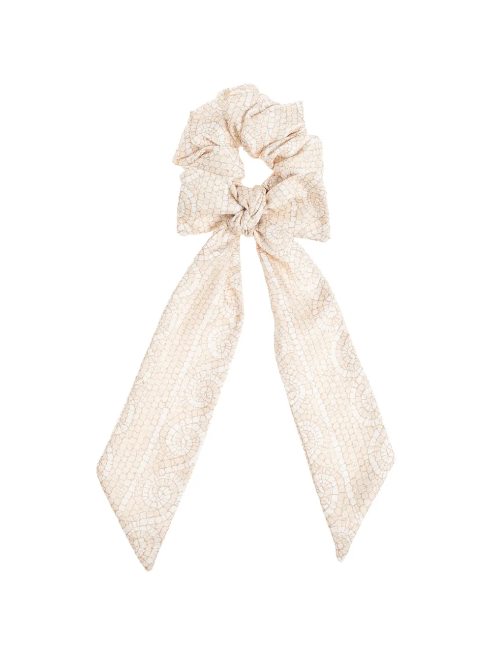Versace Kids mosaic-print bow scrunchie - Toni neutri