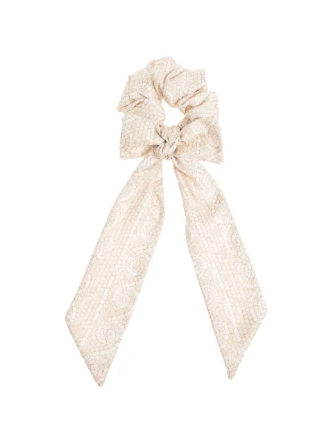 Versace Kids mosaic-print bow scrunchie