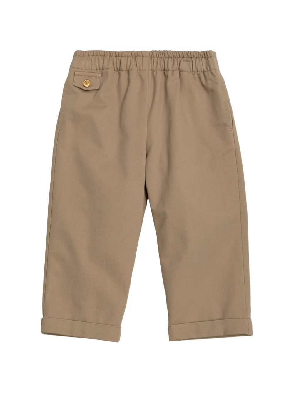 Versace Kids Broek met elastische taille Bruin