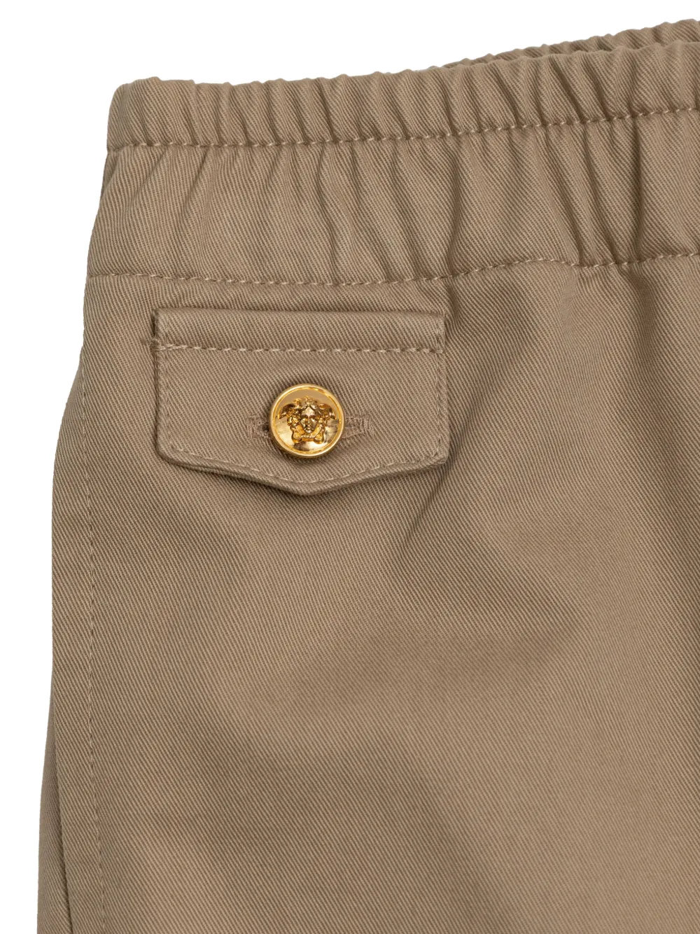 Versace Kids Broek met elastische taille Bruin