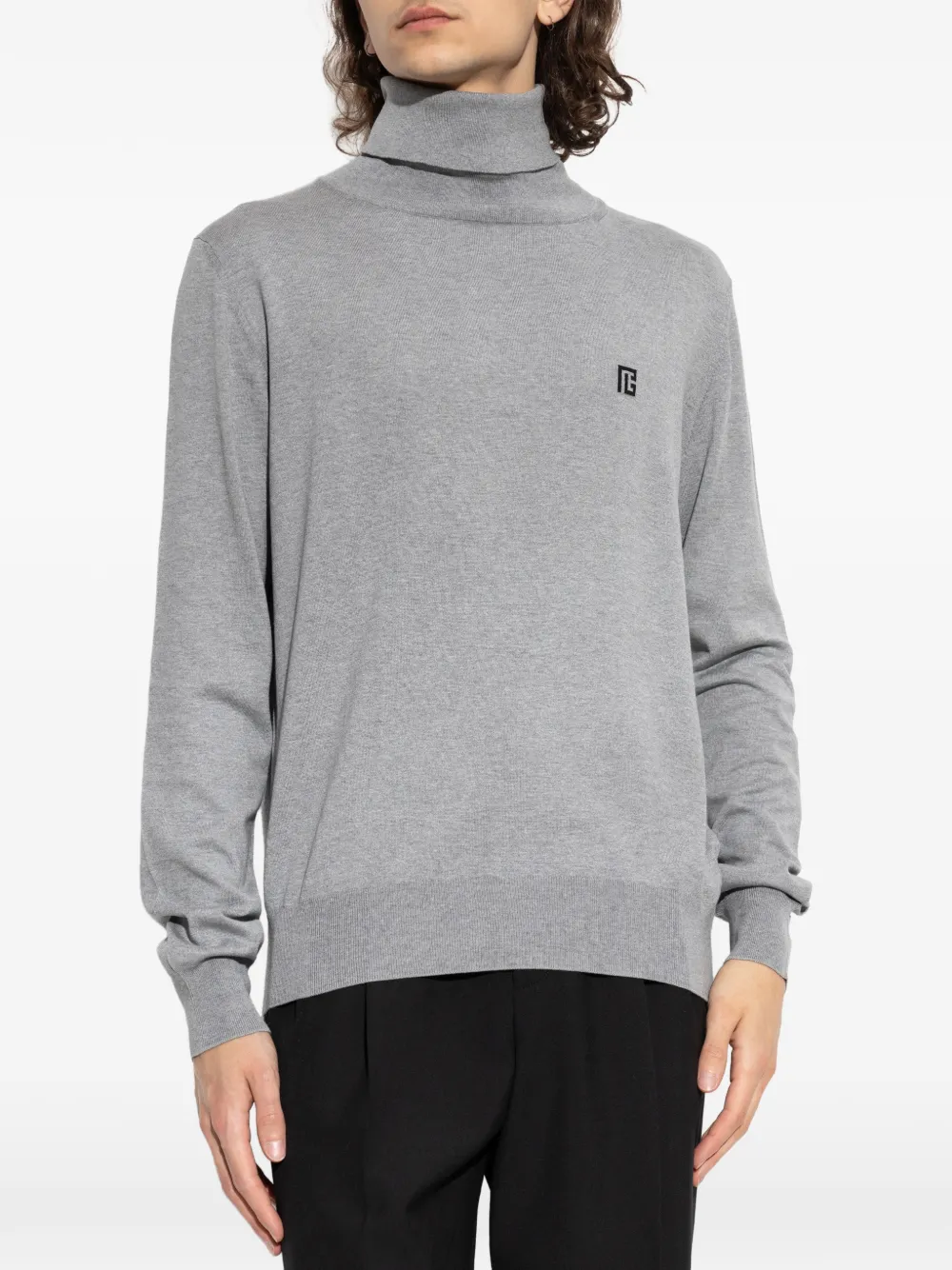Balmain Coltrui met geborduurd logo Grijs