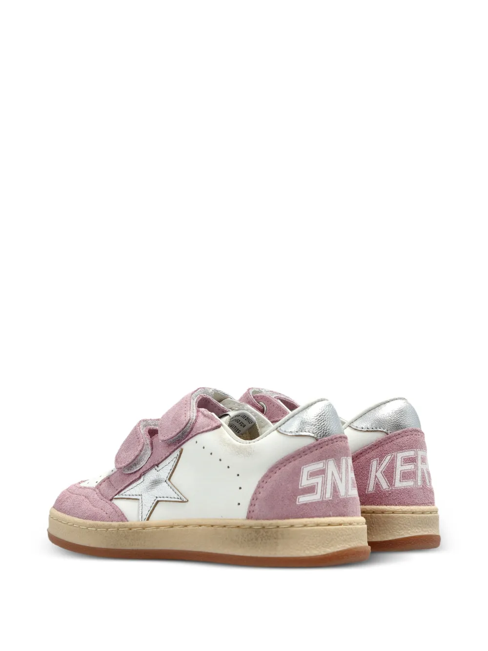 Golden Goose Kids Ball Star touch-strap sneakers Wit