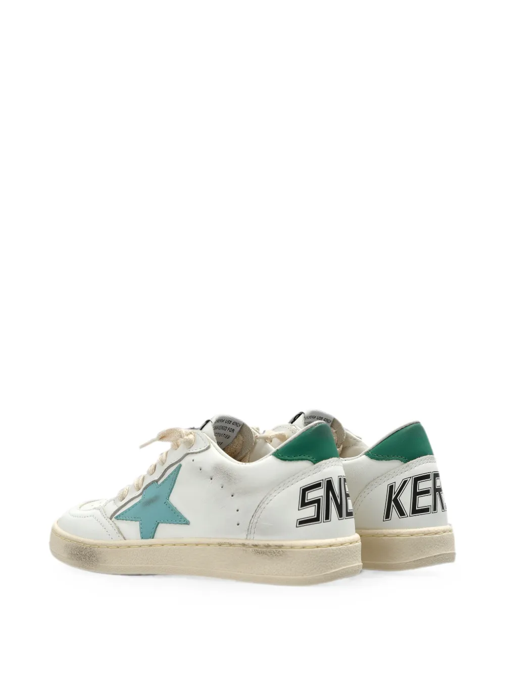 Golden Goose Kids Ball Star-patch sneakers Wit
