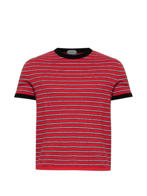 Versace Jacquard Greca-pattern striped t-shirt