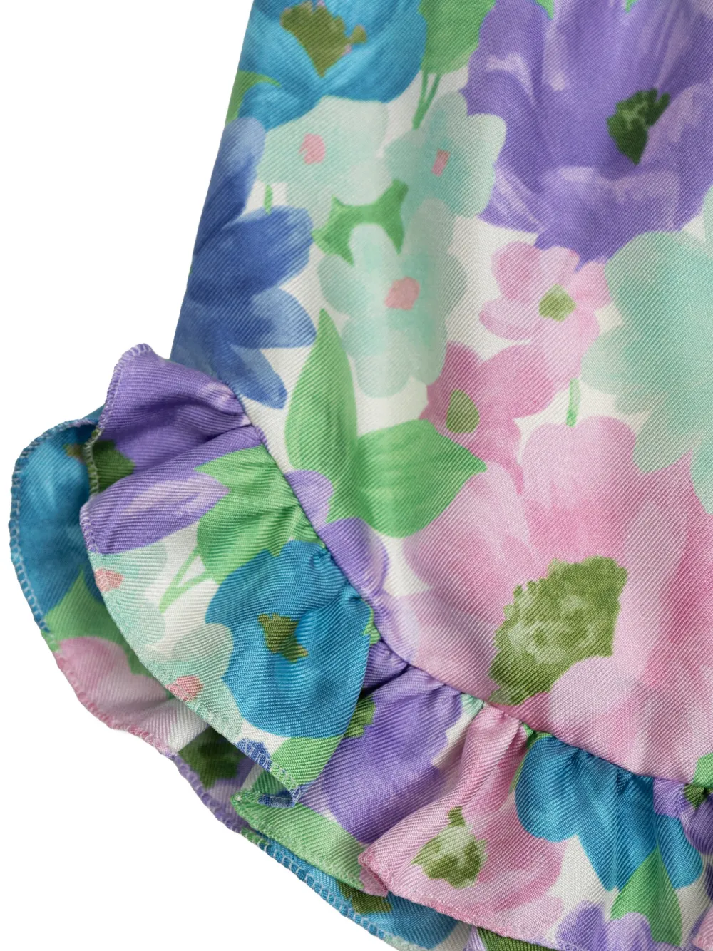 Versace Kids Shorts met bloemenprint Blauw