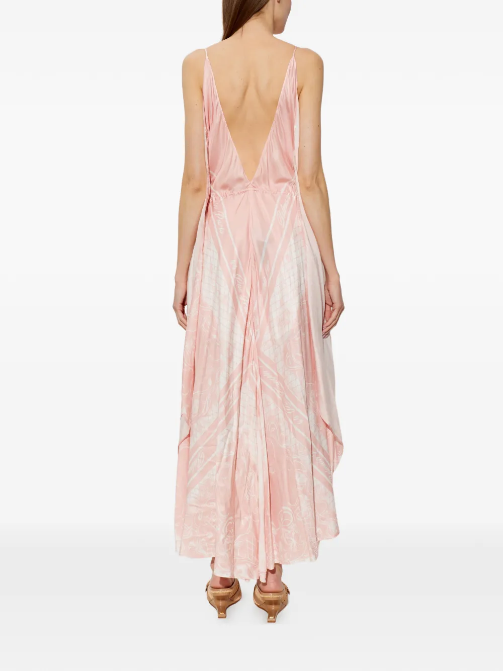 Balmain Asymmetrische mini-jurk met logoprint Roze