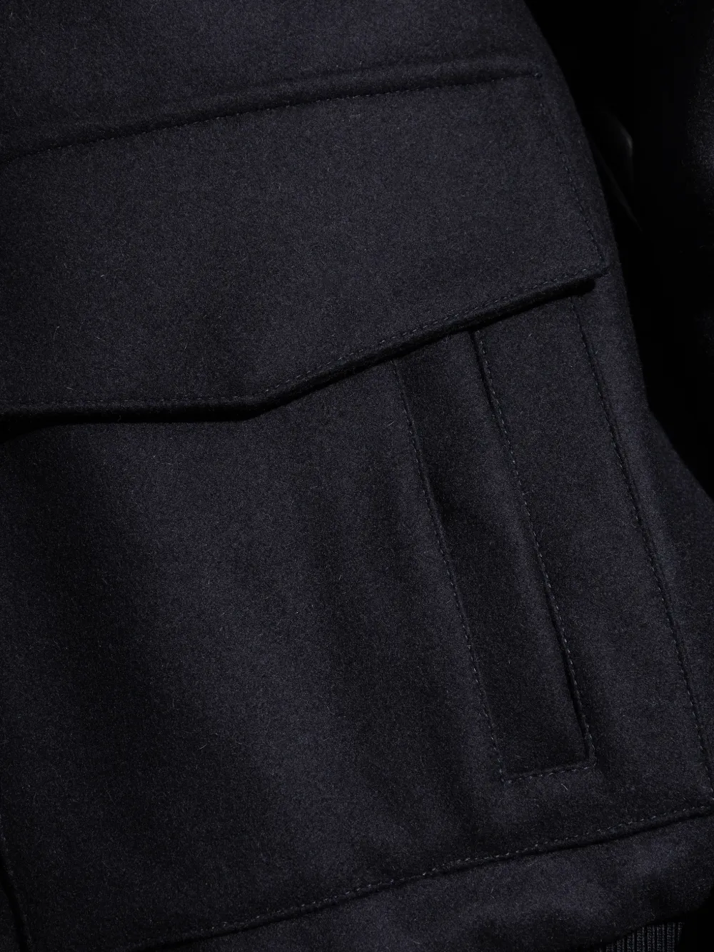 Balmain Bomberjack met lammy kraag Blauw