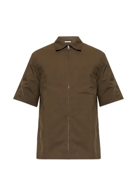 Givenchy logo-embroidered zip-up shirt