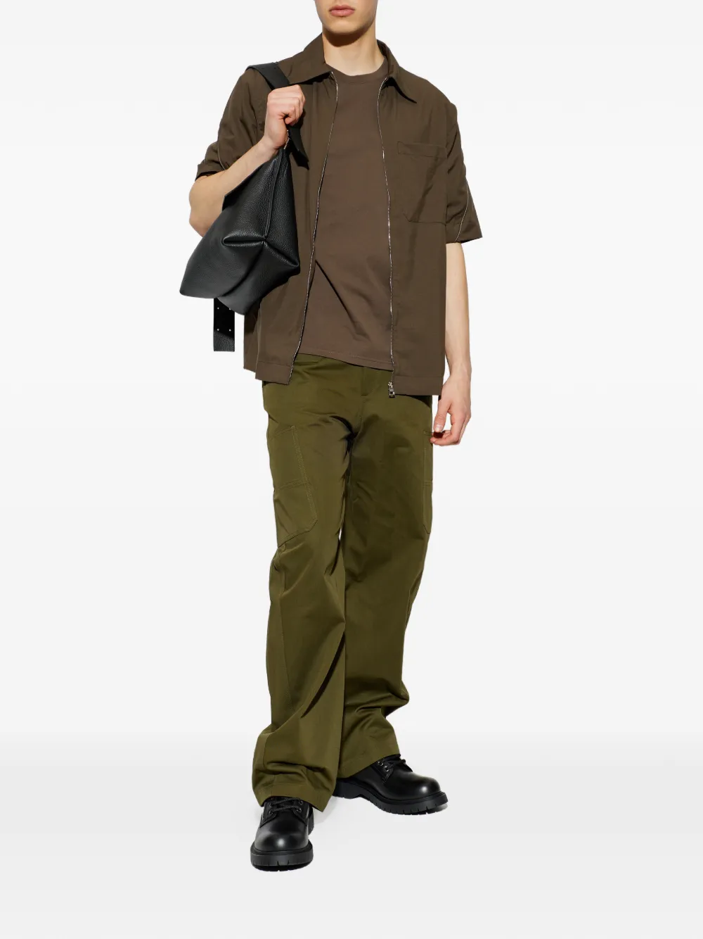 Givenchy Overhemd met geborduurd logo Bruin