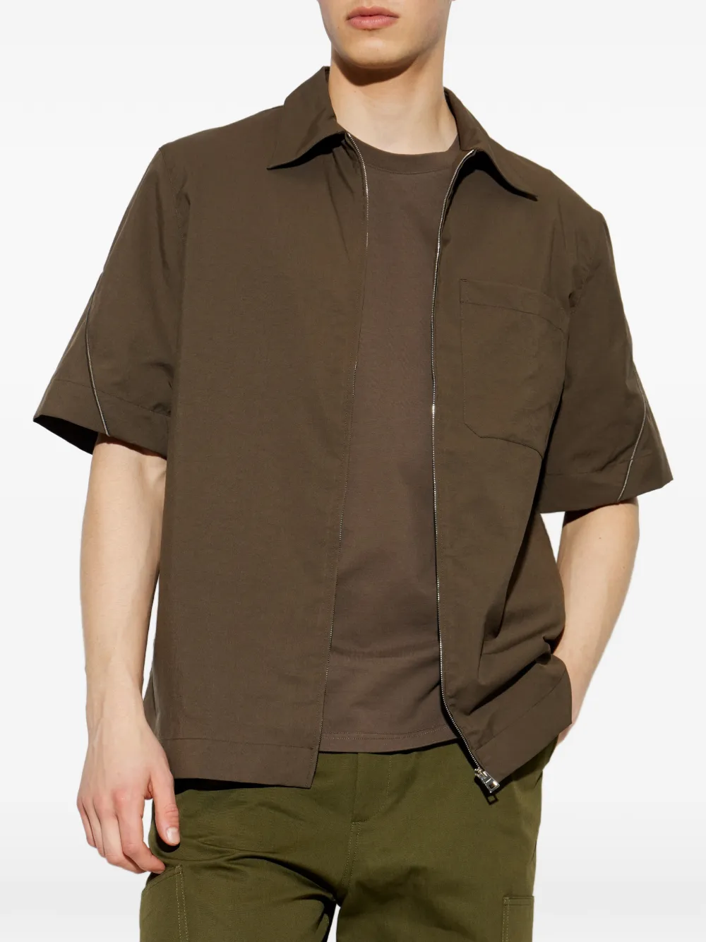 Givenchy Overhemd met geborduurd logo Bruin