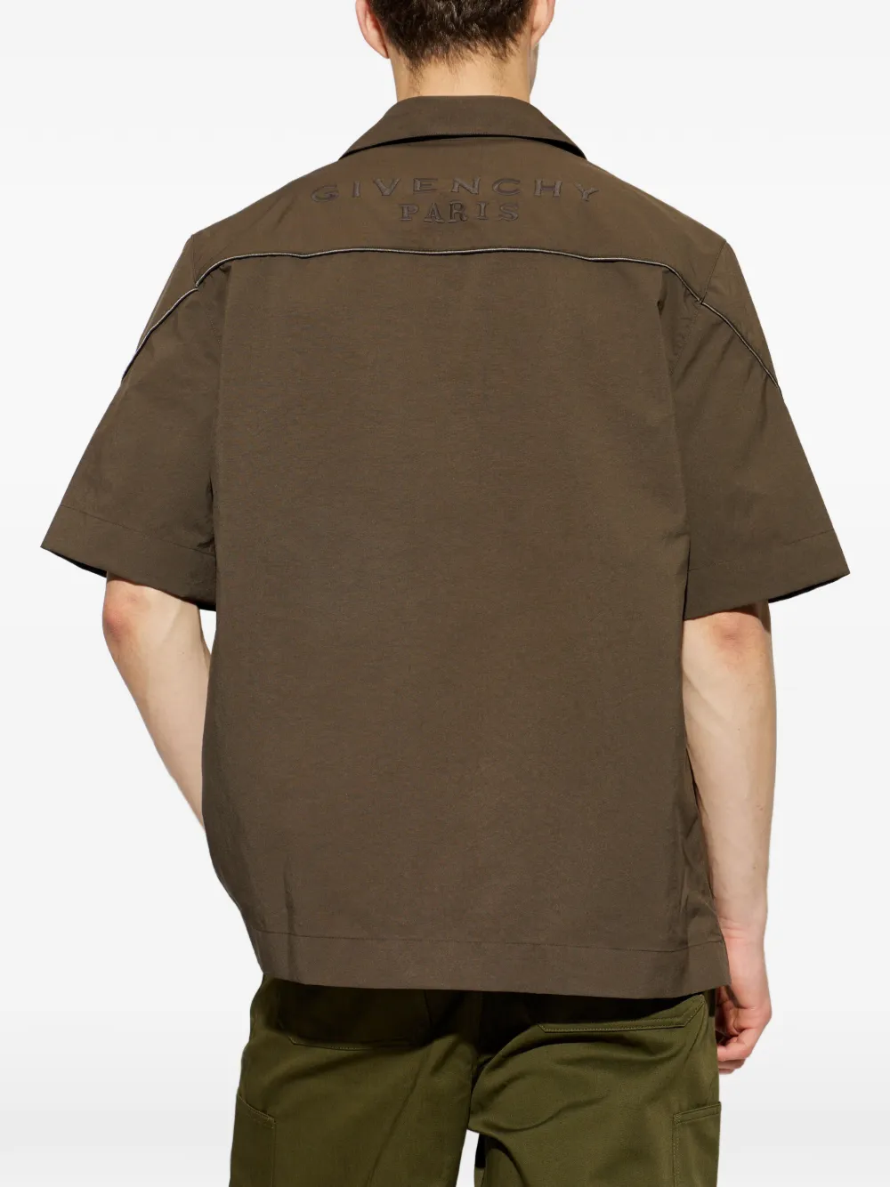 Givenchy Overhemd met geborduurd logo Bruin