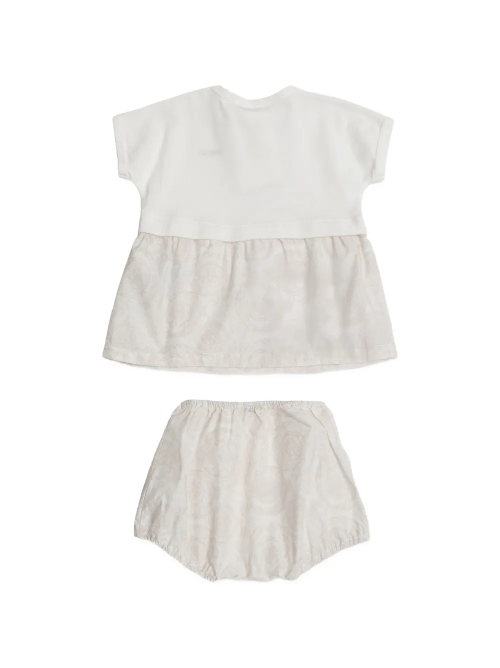  Versace Kids Conjunto Con Estampado Barocco - Blanco 
