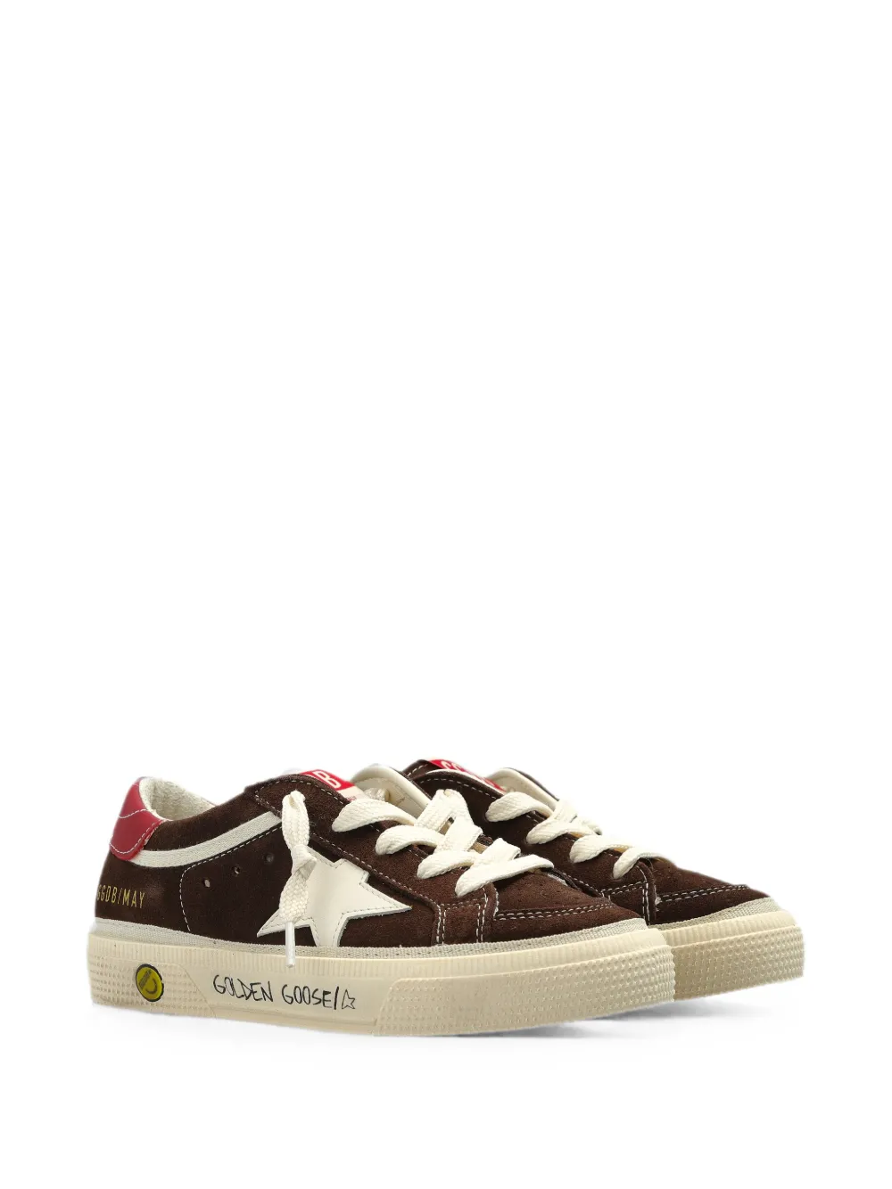 Golden Goose Kids May star-patch sneakers - Marrone