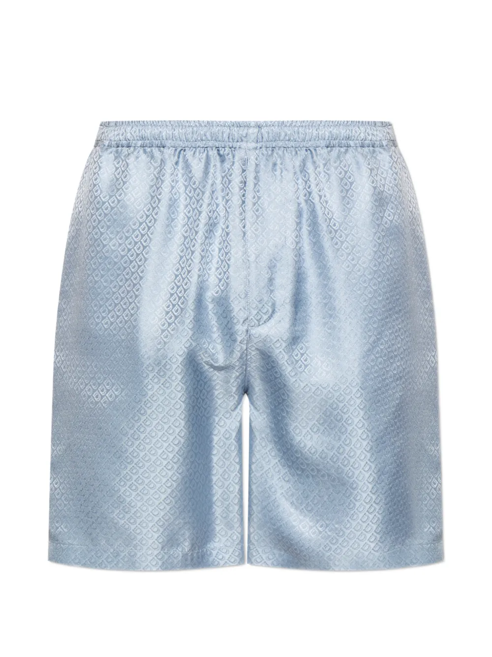 Ferragamo Gancini-jacquard silk shorts - Blau