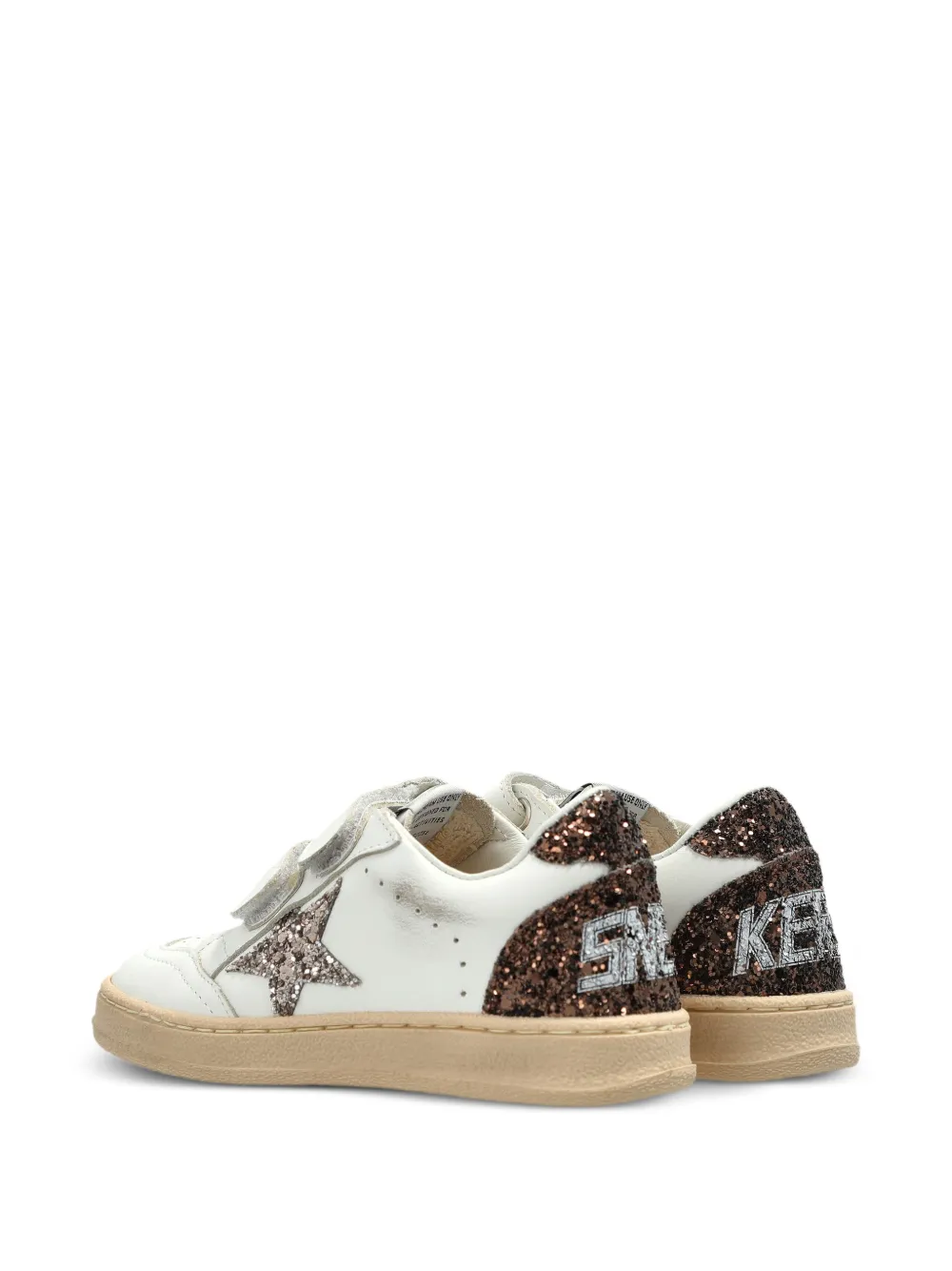Golden Goose Kids glitter-effect Ball Star sneakers Wit