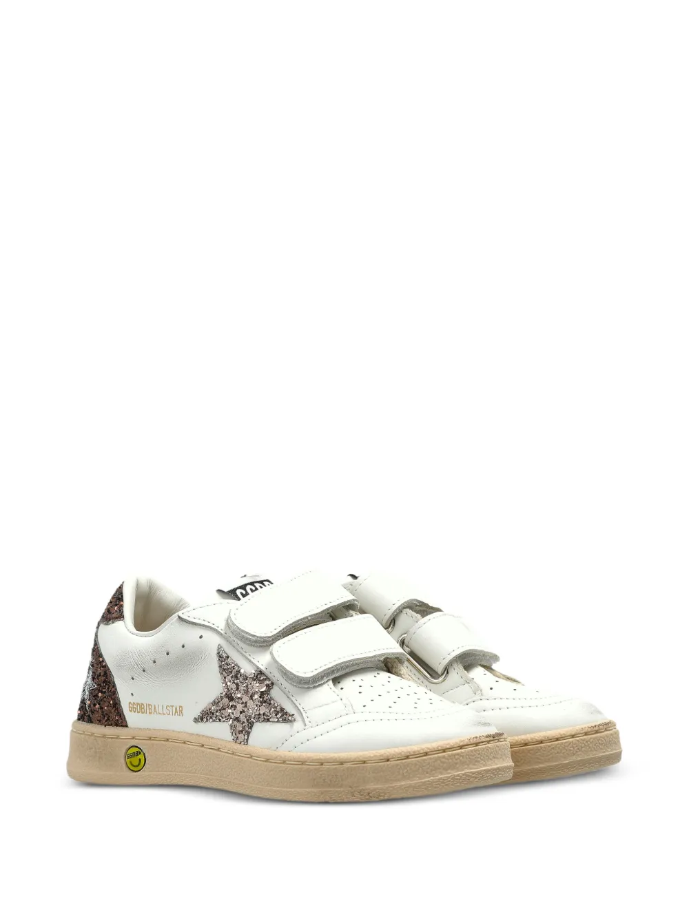 Golden Goose Kids glitter-effect Ball Star sneakers Wit