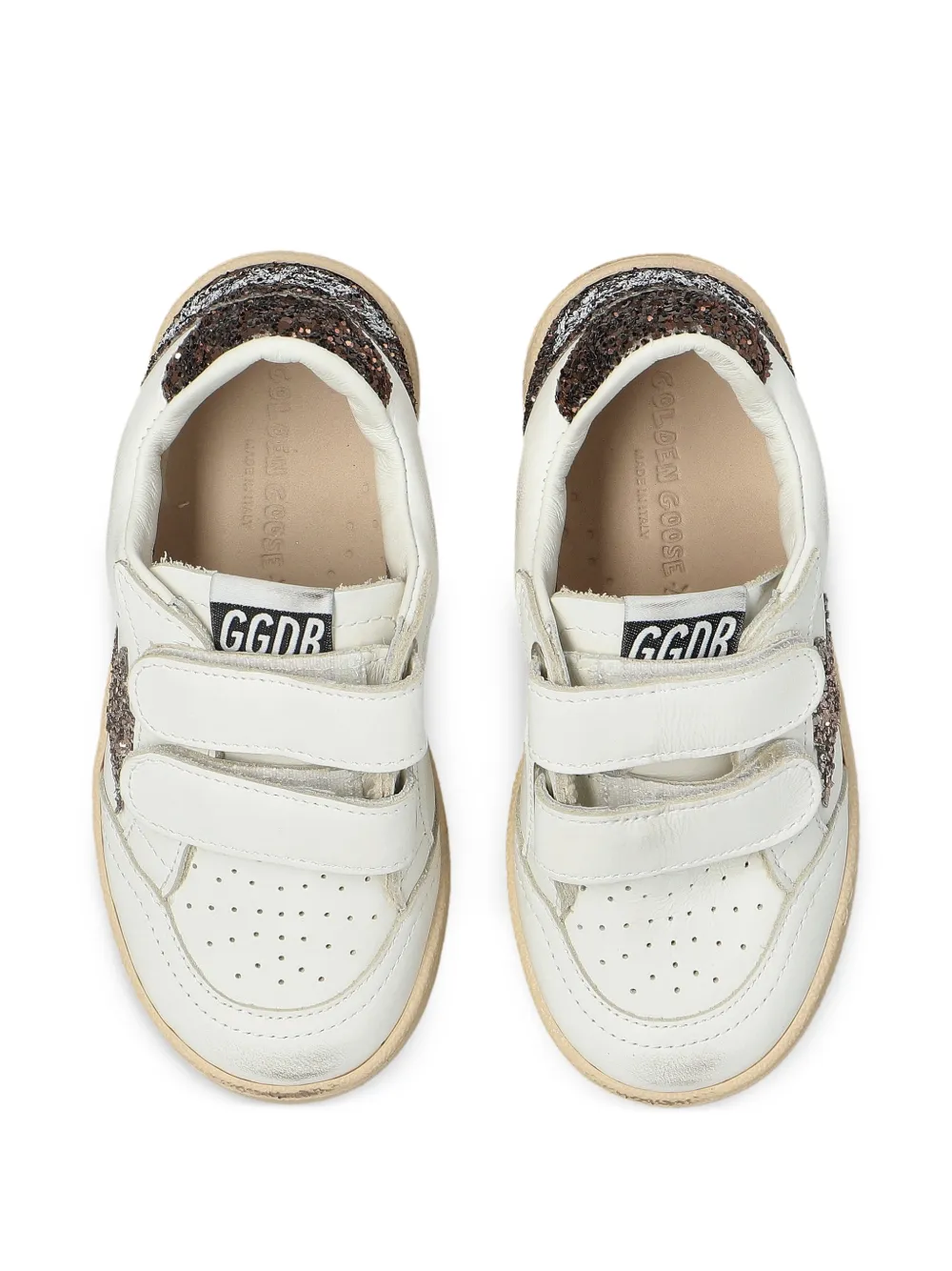 Golden Goose Kids glitter-effect Ball Star sneakers Wit