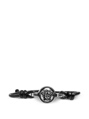 Miu Miu バックル レザーブレスレット | ブラック | FARFETCH JP