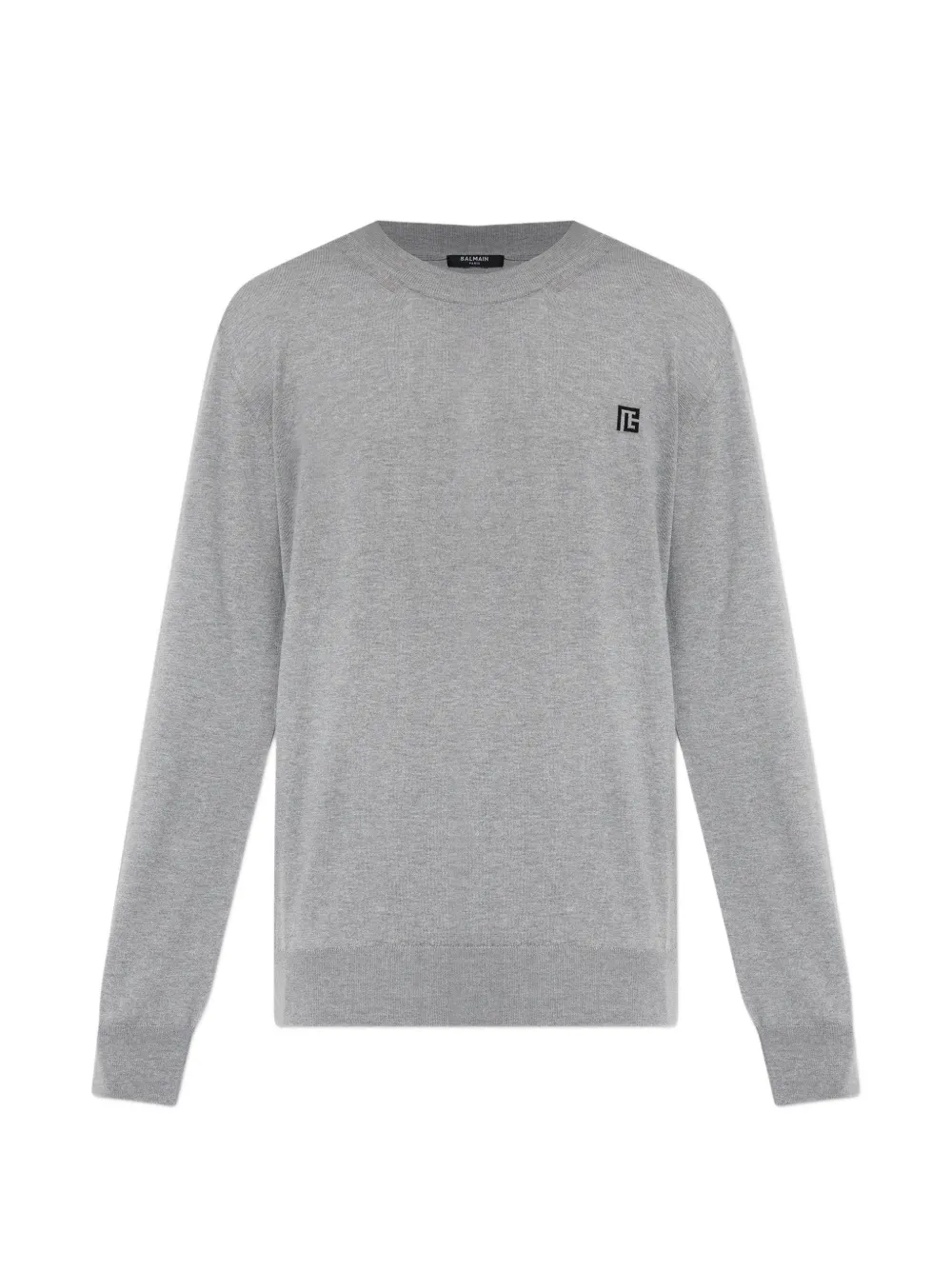Balmain PB logo-embroidered sweater - Grigio