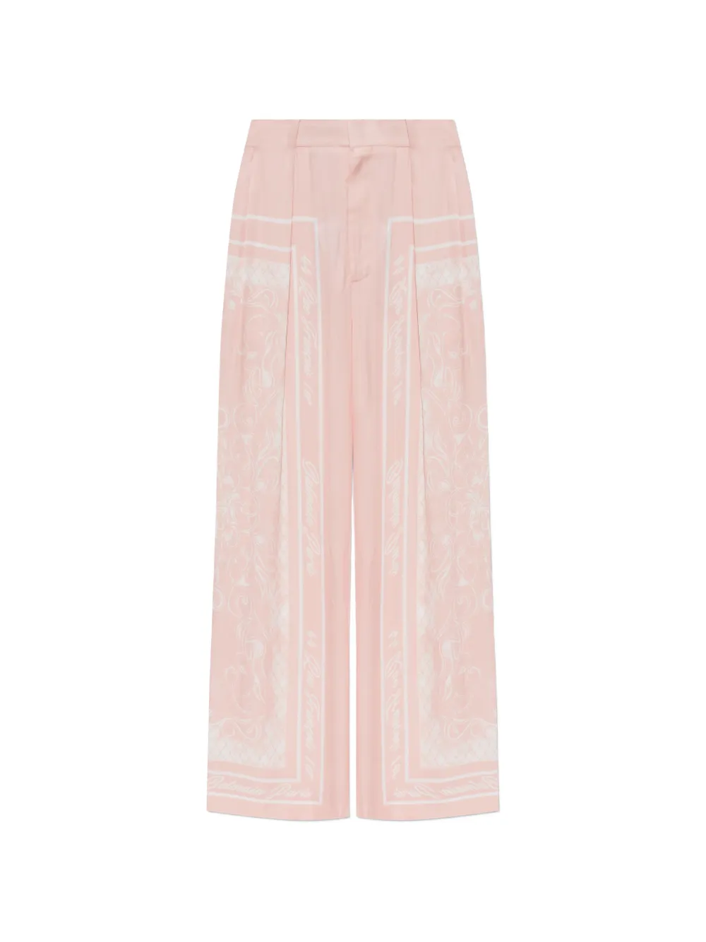 Balmain logo-print palazzo pants - Rosa