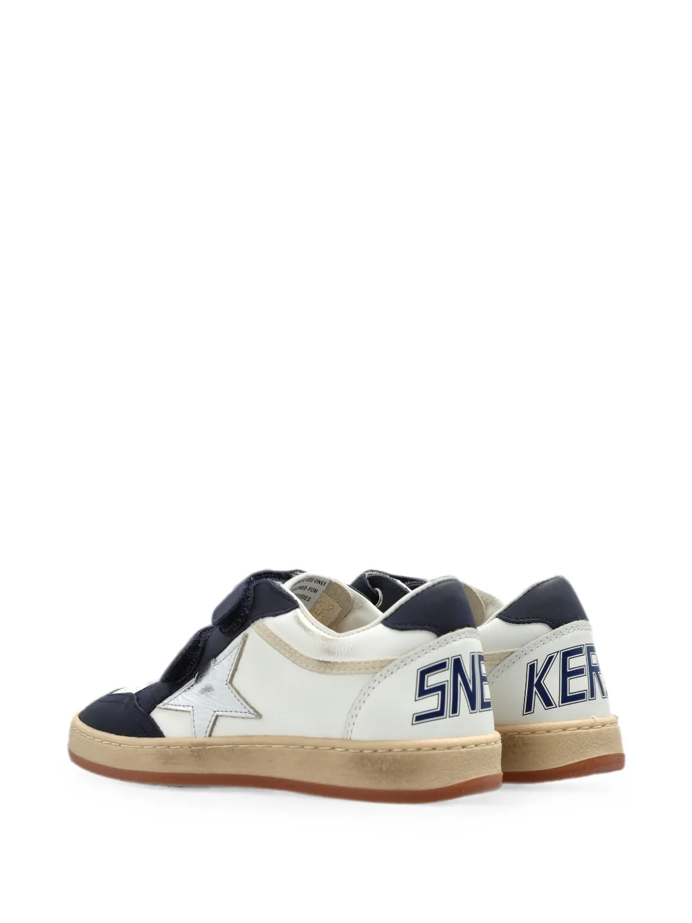 Golden Goose Kids star-patch touch-strap sneakers Beige