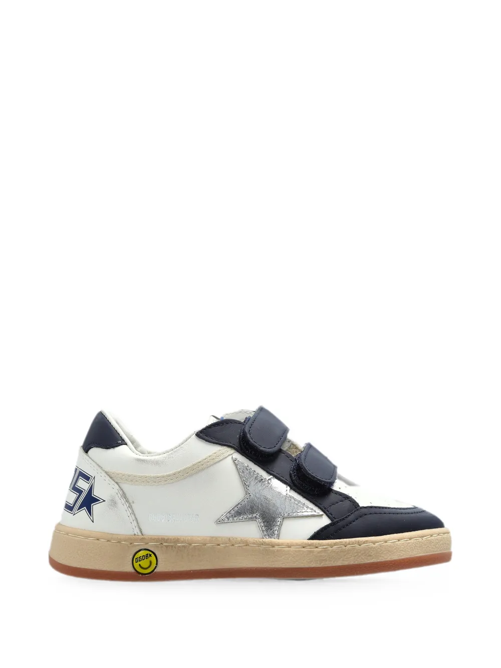 Golden Goose Kids star-patch touch-strap sneakers Beige