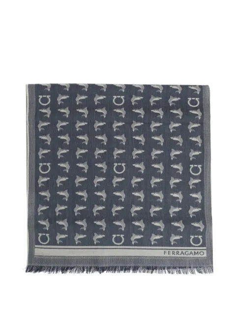 Ferragamo Gancini dolphin-print scarf