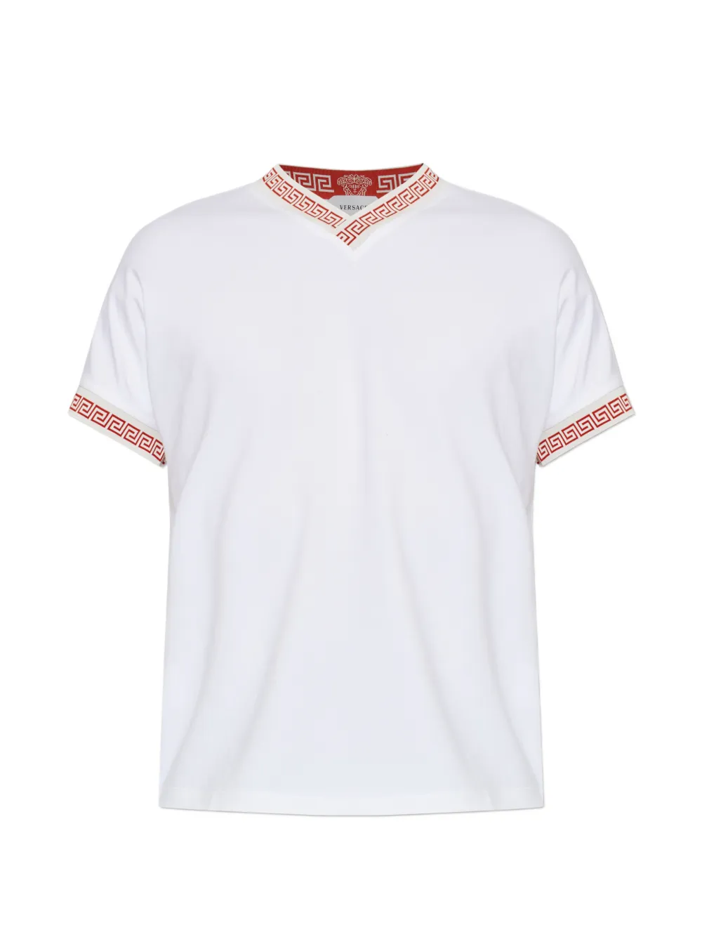 Versace V-neck cotton T-shirt - Bianco