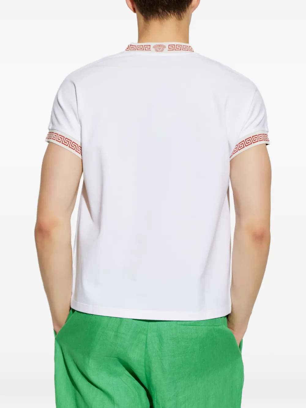 Versace T-shirt met V-hals Wit