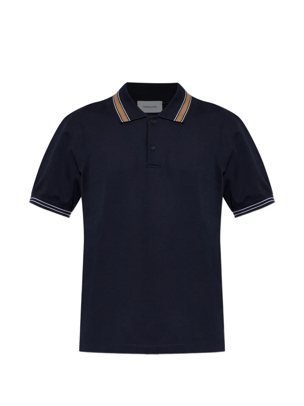Ferragamo tipped-trim polo shirt - Blu