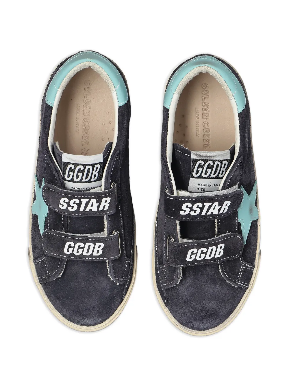 Golden Goose Kids Old School star-patch sneakers Blauw