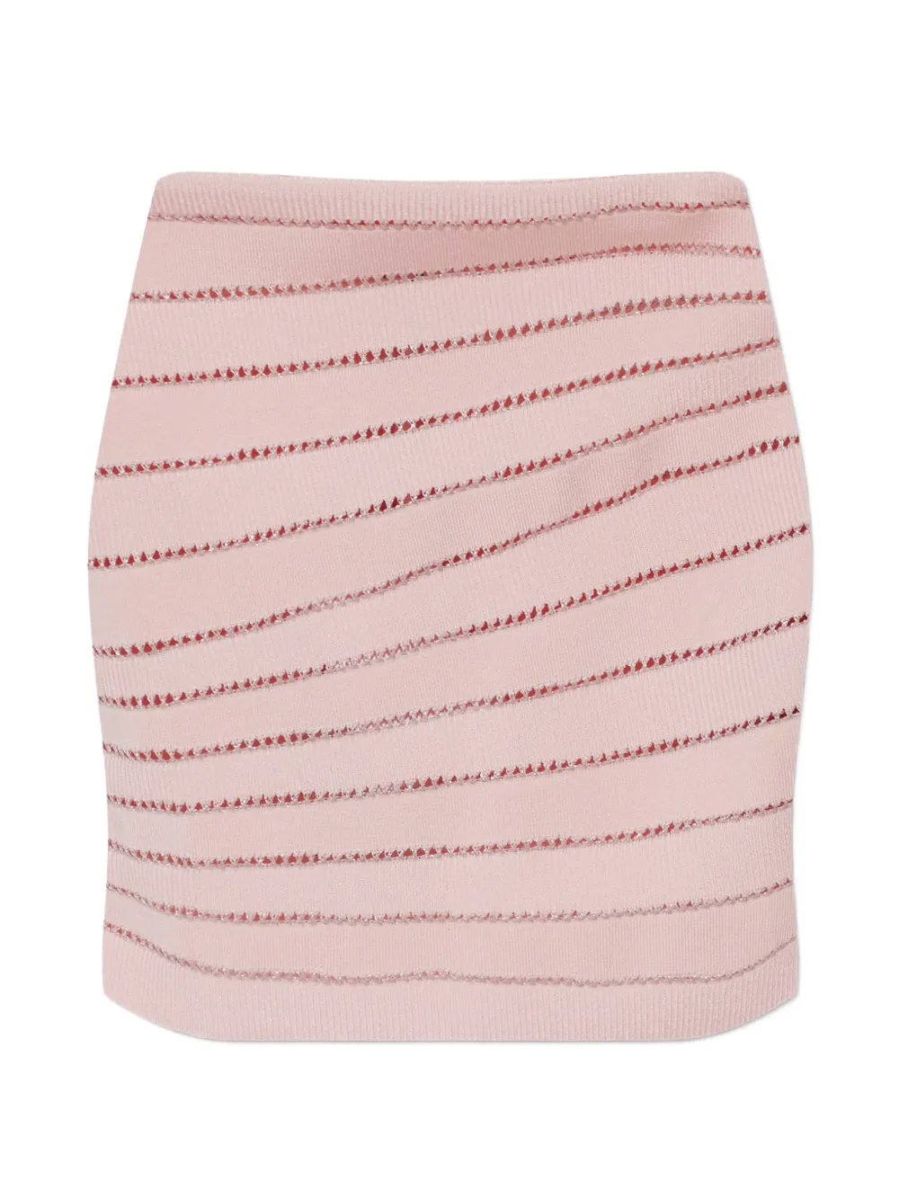 Balmain pointelle-knit mini skirt - Rosa