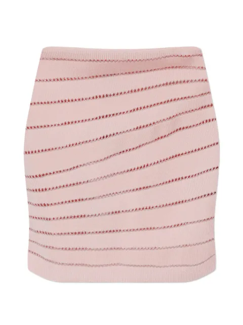 Balmain Saia curta de tricô pointelle