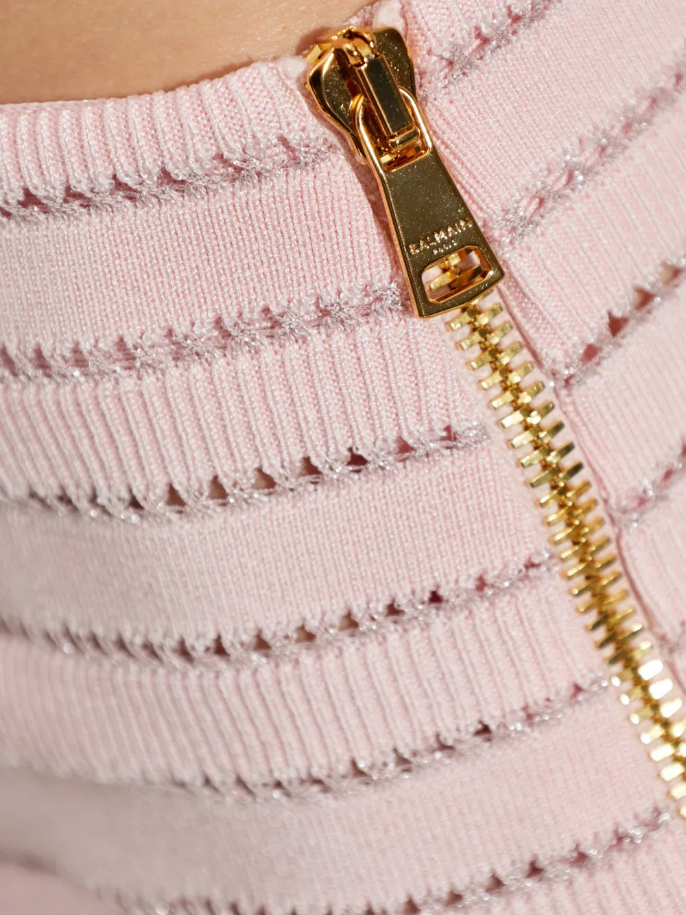 Balmain Gebreide kokerrok Roze