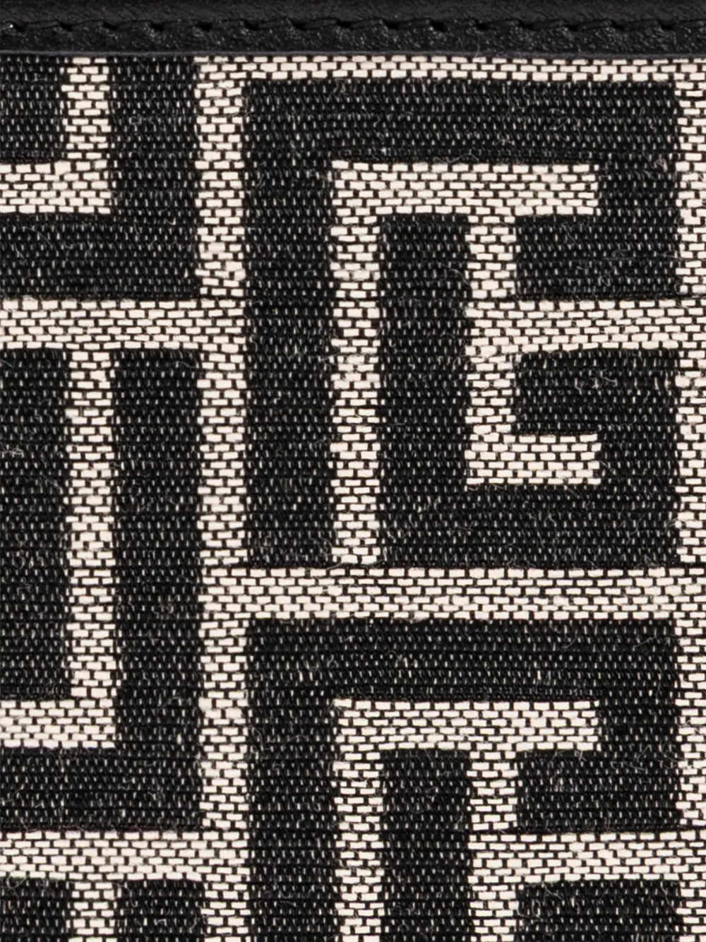 Balmain Pasjeshouder met monogram-print en schakelketting Zwart