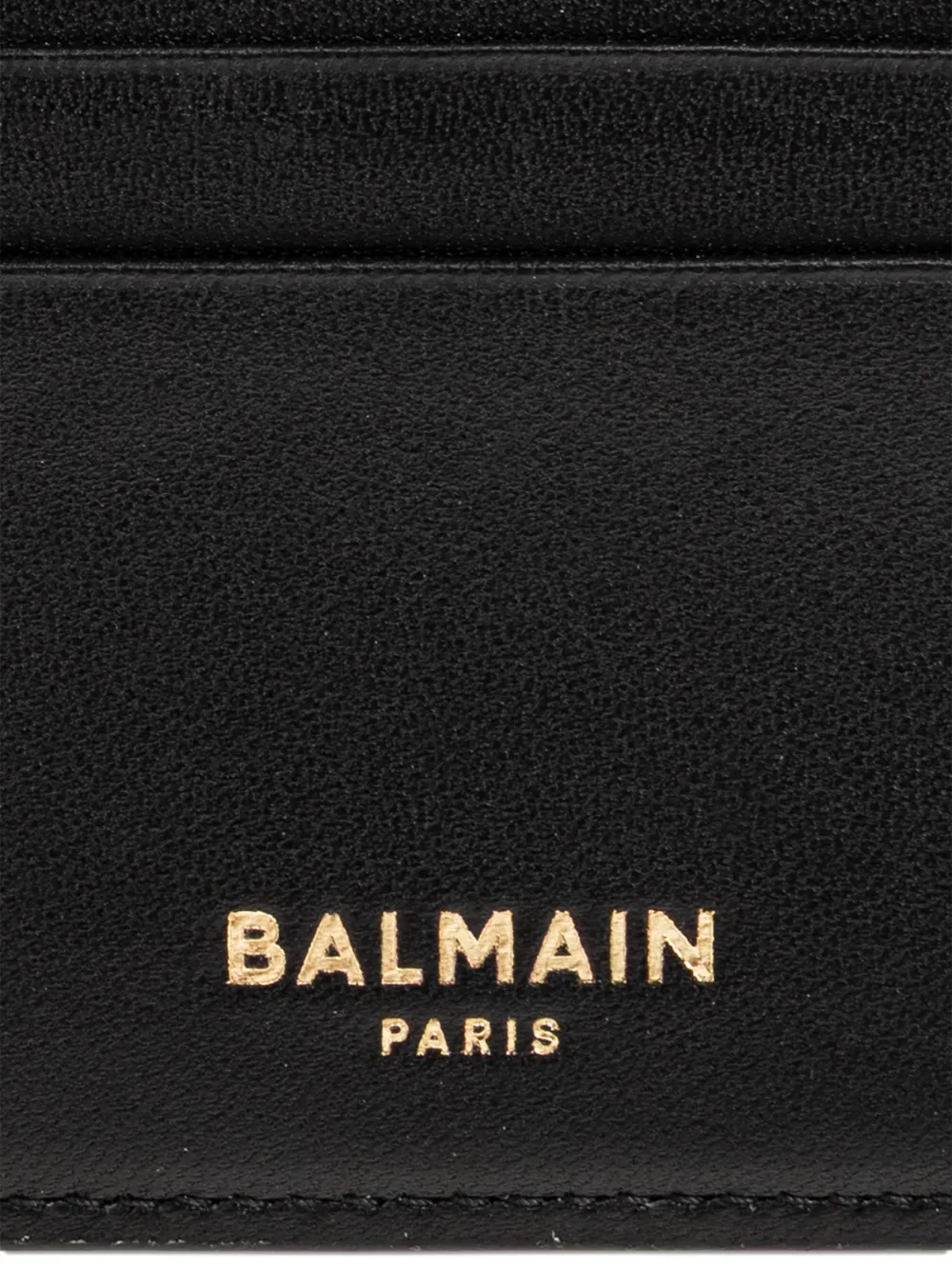 Balmain Pasjeshouder met monogram-print en schakelketting Zwart