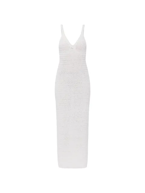 Balmain vestido largo con cuello en V
