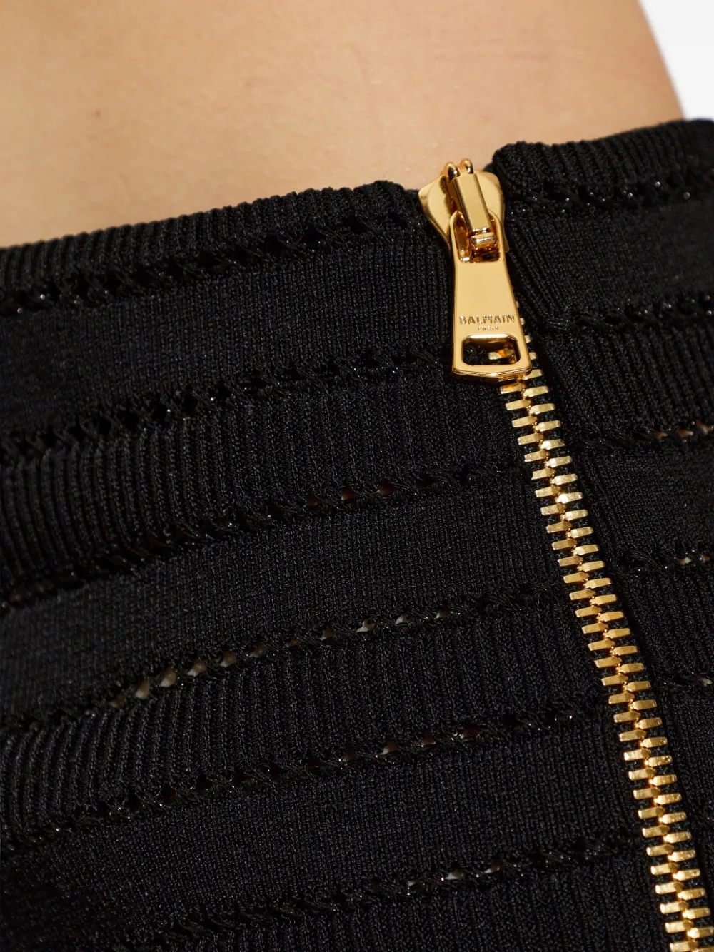 Balmain Gebreide mini-rok Zwart