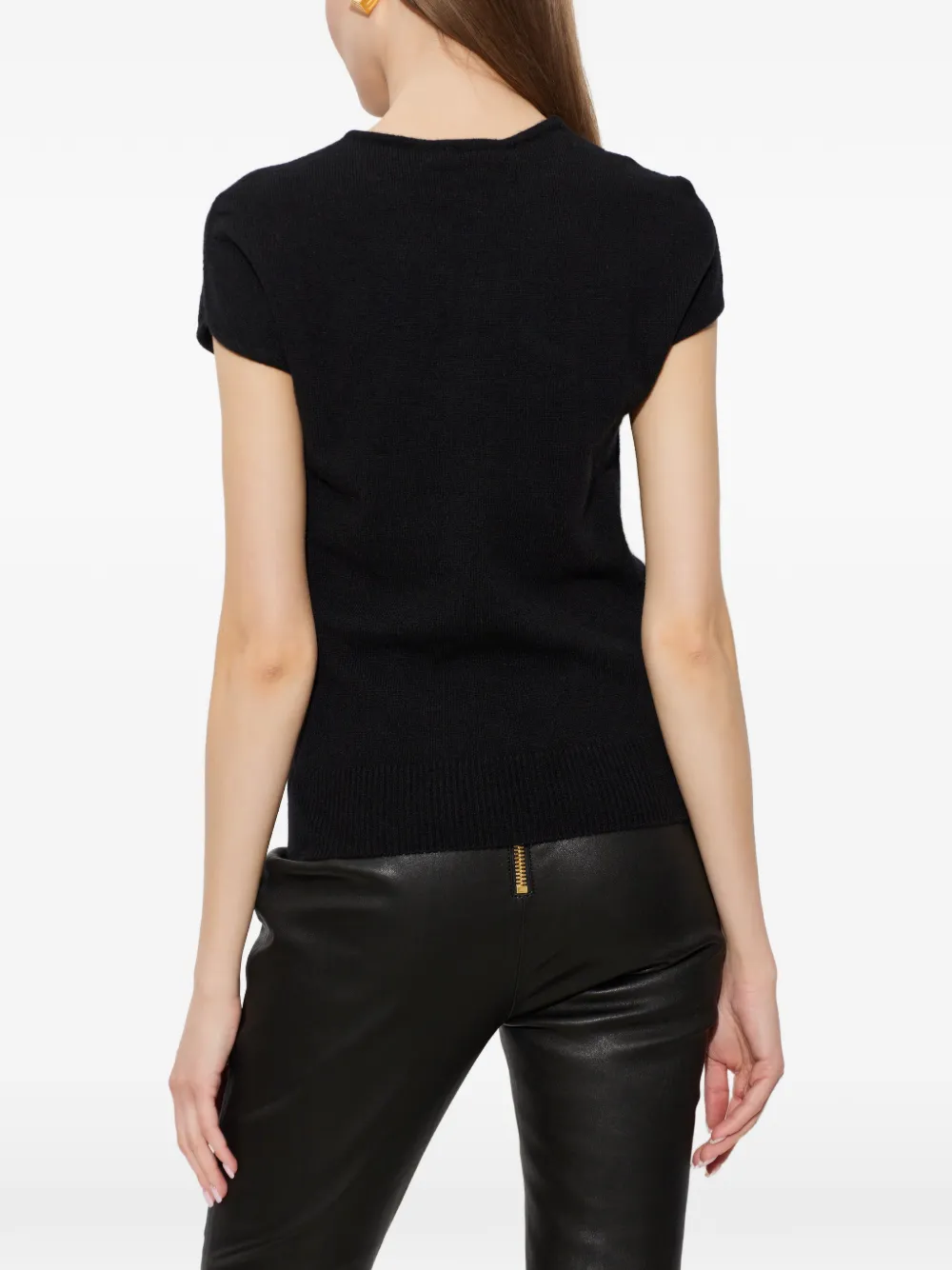 Balmain T-shirt met logo-applicatie Zwart