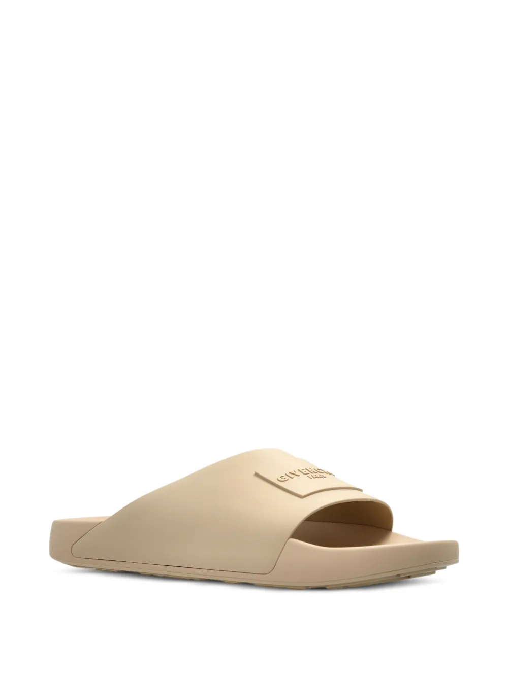 Givenchy logo-patch slides Beige