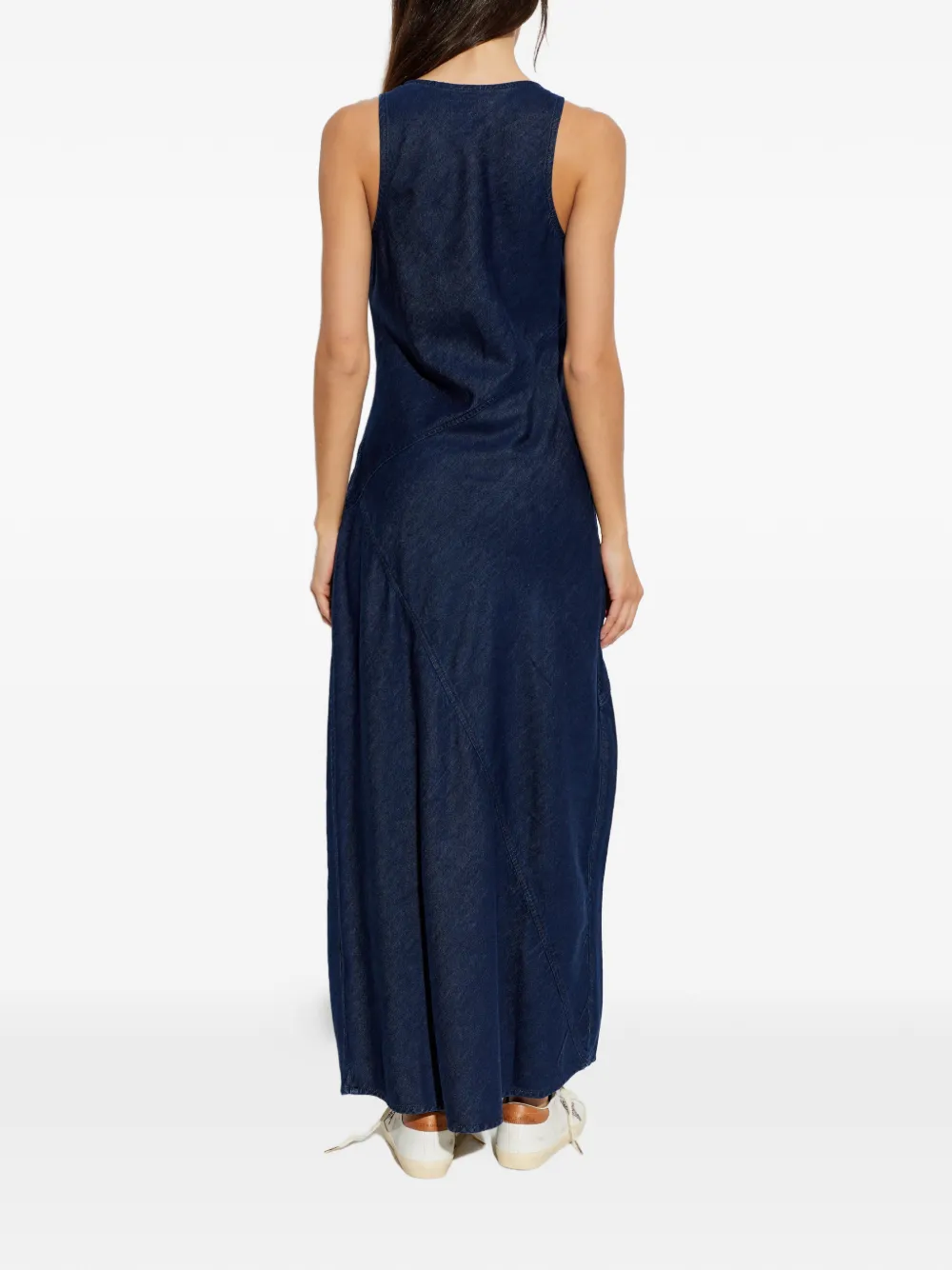 rag & bone Mouwloze asymmetrische maxi-jurk Blauw