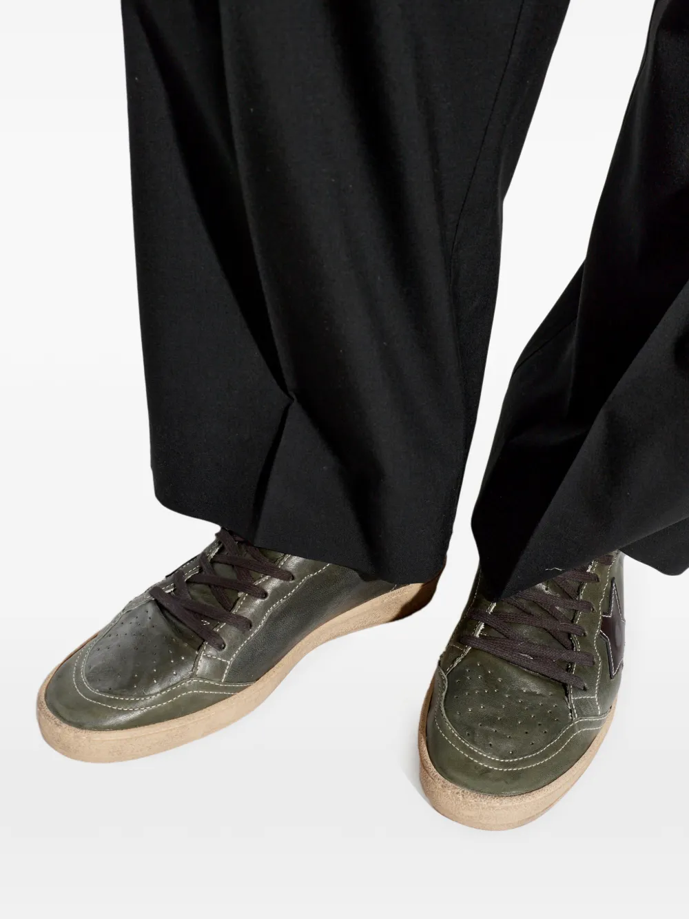 Golden Goose Ball Star-patch sneakers Groen