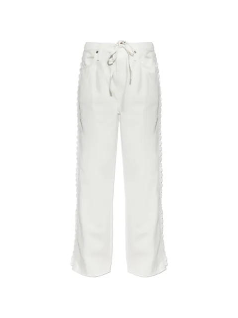 rag & bone scallop-trim drawstring jeans