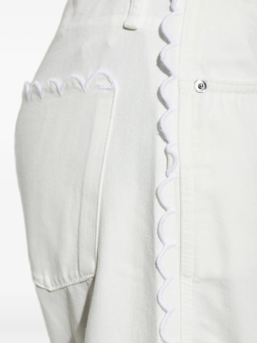 rag & bone Jeans met trekkoord en gewelfde afwerking Wit