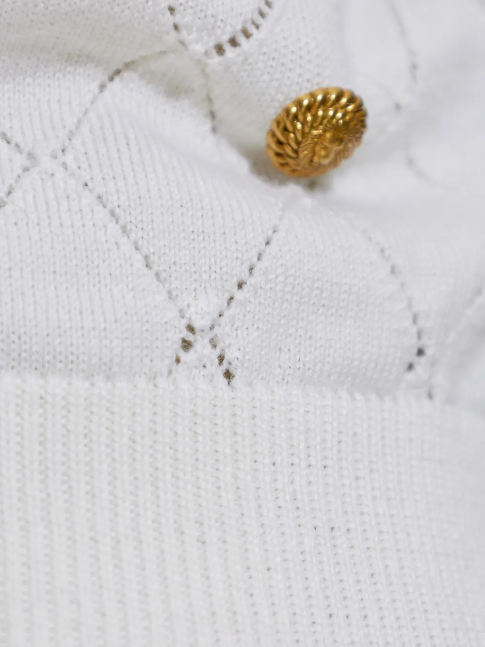 Balmain Gebreide trui met logoknoop Wit