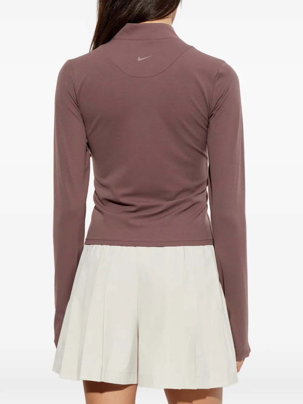 Nike Trui met duimgat en rits Bruin