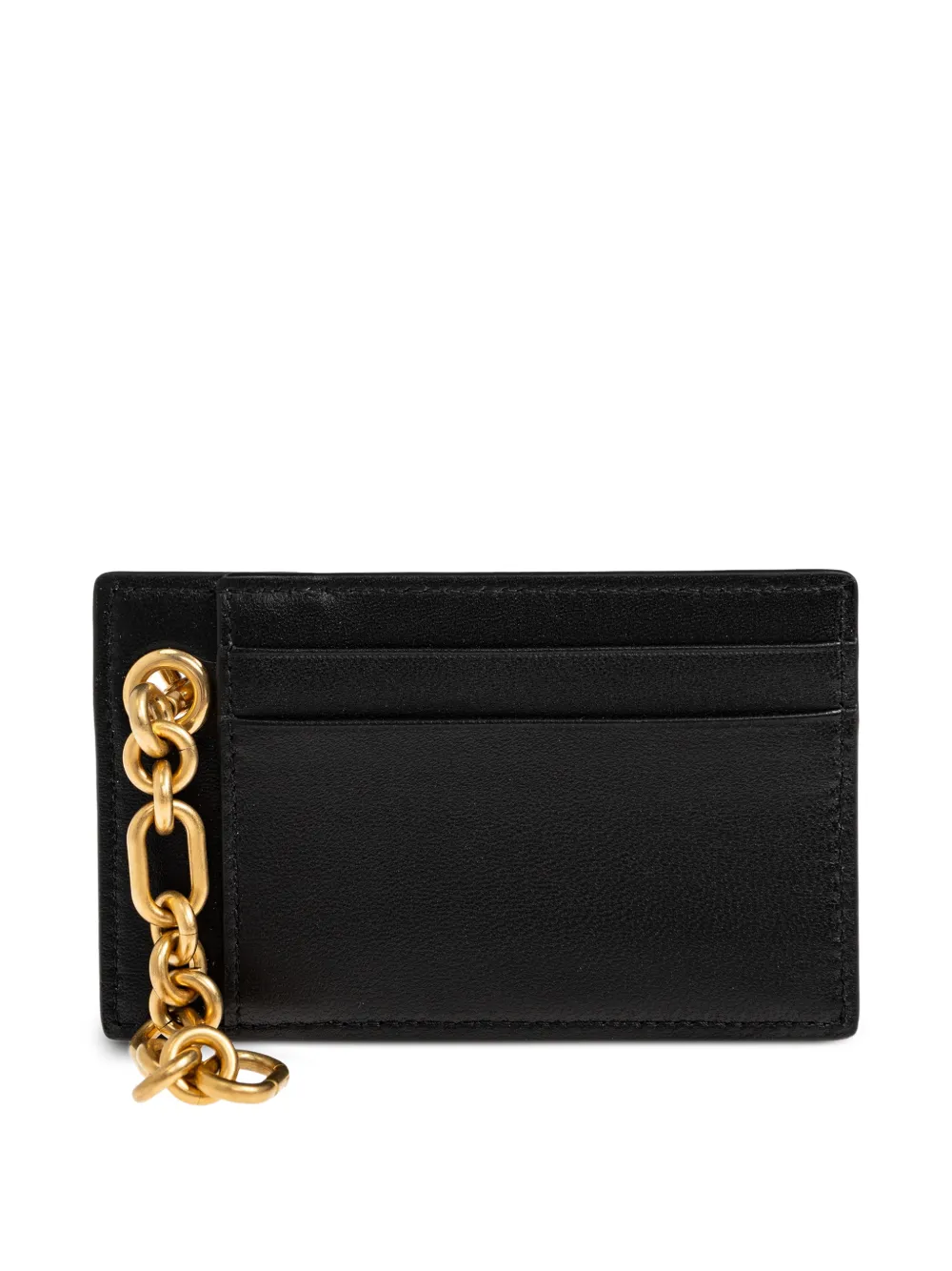 Balmain Leren pasjeshouder met schakelketting Zwart