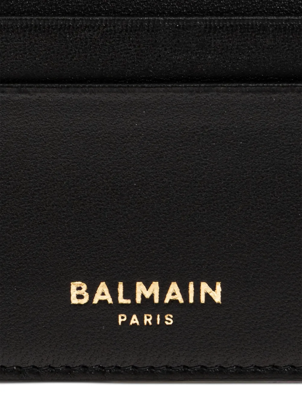 Balmain Leren pasjeshouder met schakelketting Zwart